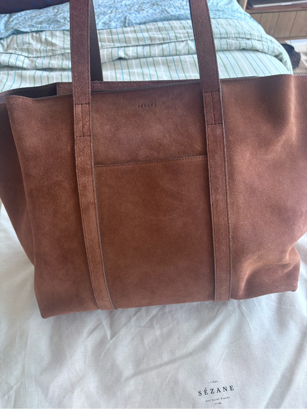 NWT Sézane Gabin Bag in Chocolate - Picture 9 of 13